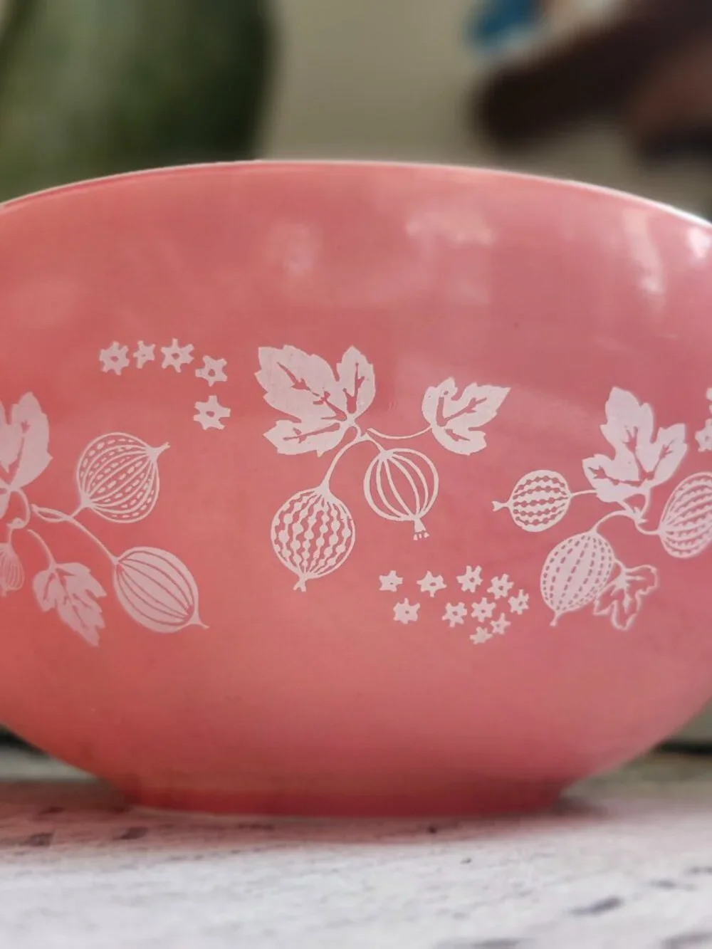 444 only. 442 sold. Pyrex pink Gooseberry 444